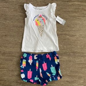 Carter’s Baby Girls Two Piece Ice Cream 
 Set